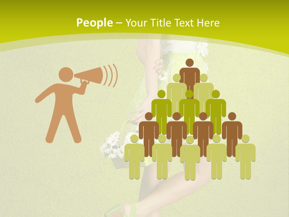 Cute People Blossom PowerPoint Template