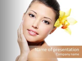 Clear Freshness Portrait PowerPoint Template