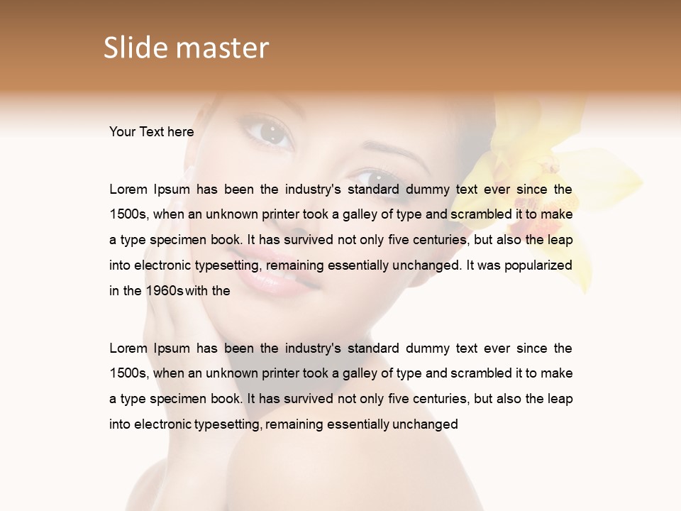 Clear Freshness Portrait PowerPoint Template