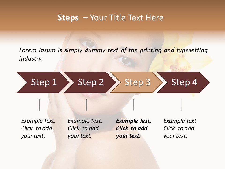 Clear Freshness Portrait PowerPoint Template