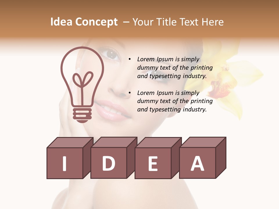 Clear Freshness Portrait PowerPoint Template