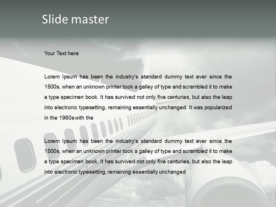 Aviation Vacation Trip PowerPoint Template