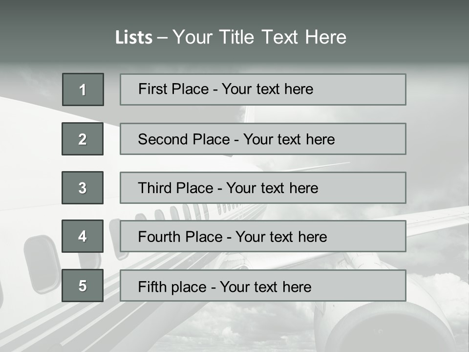 Aviation Vacation Trip PowerPoint Template