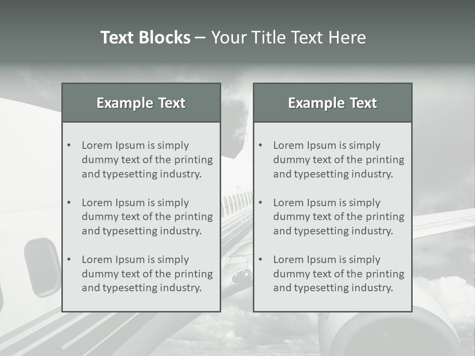 Aviation Vacation Trip PowerPoint Template