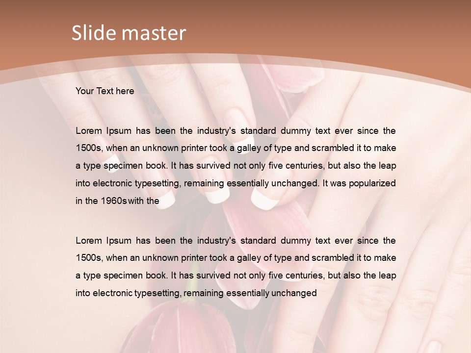 Arm Nail Floral PowerPoint Template