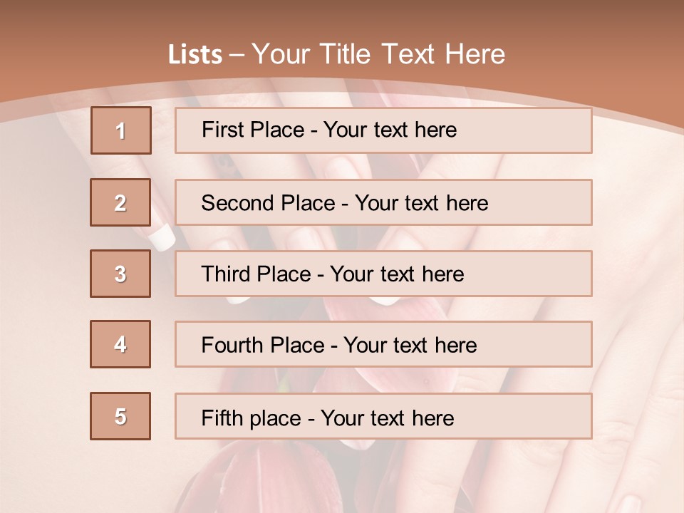 Arm Nail Floral PowerPoint Template