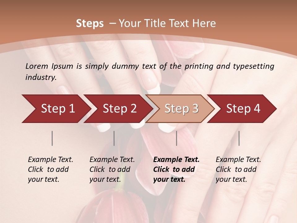 Arm Nail Floral PowerPoint Template
