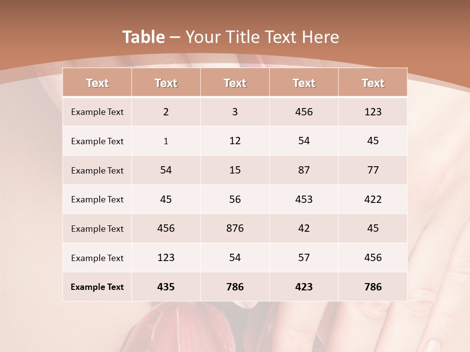 Arm Nail Floral PowerPoint Template