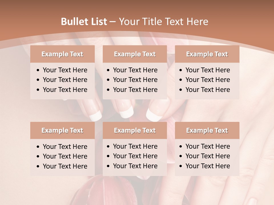 Arm Nail Floral PowerPoint Template