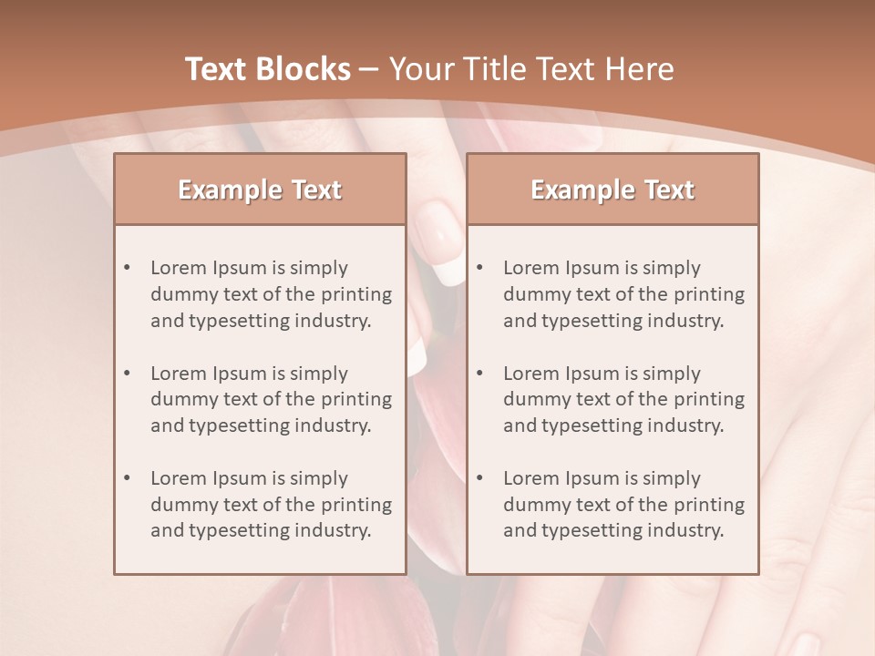 Arm Nail Floral PowerPoint Template