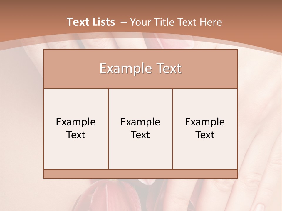 Arm Nail Floral PowerPoint Template
