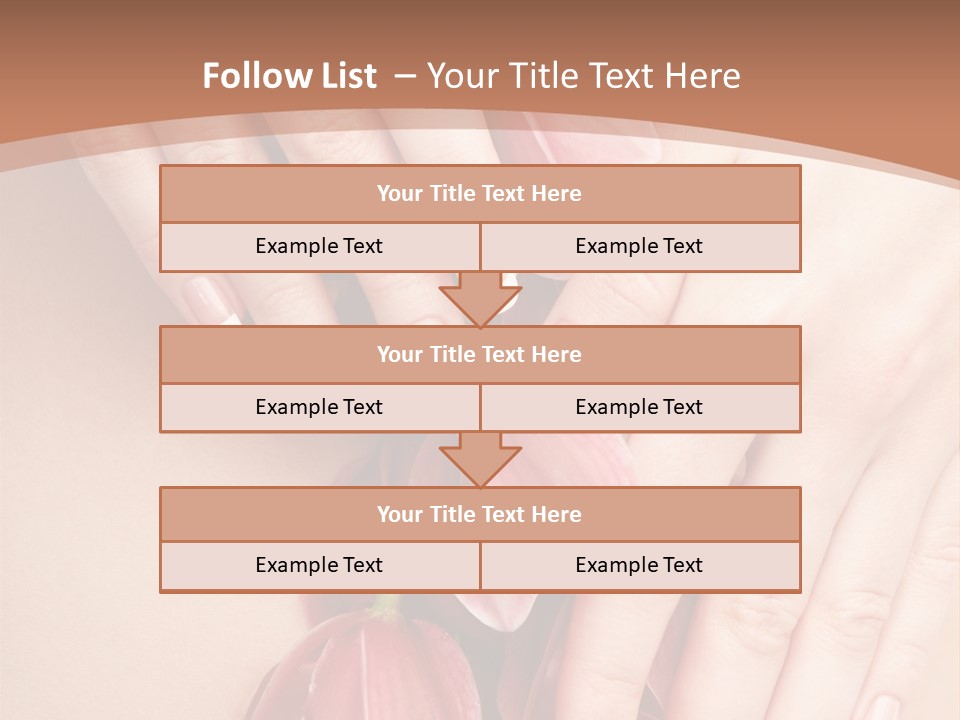 Arm Nail Floral PowerPoint Template