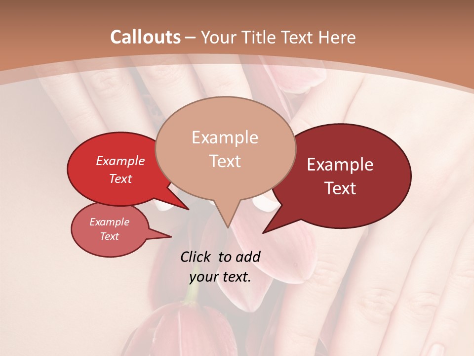 Arm Nail Floral PowerPoint Template