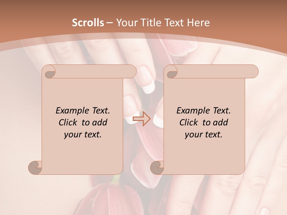 Arm Nail Floral PowerPoint Template