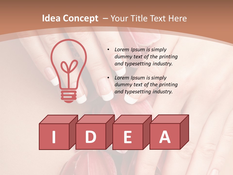 Arm Nail Floral PowerPoint Template