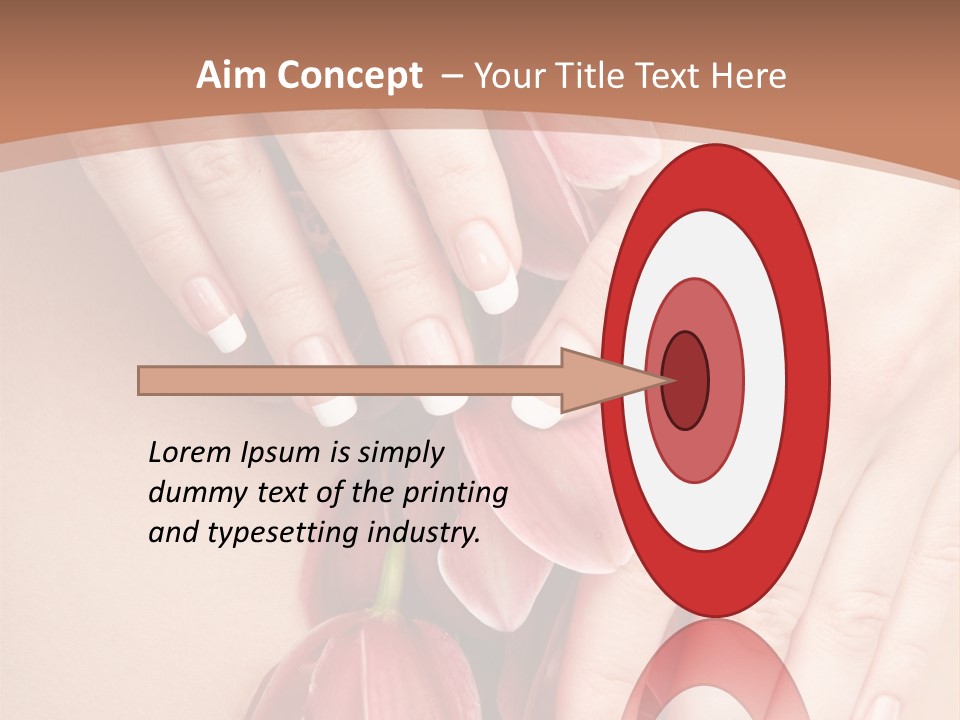 Arm Nail Floral PowerPoint Template