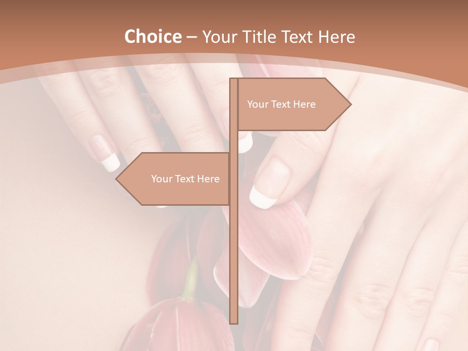 Arm Nail Floral PowerPoint Template