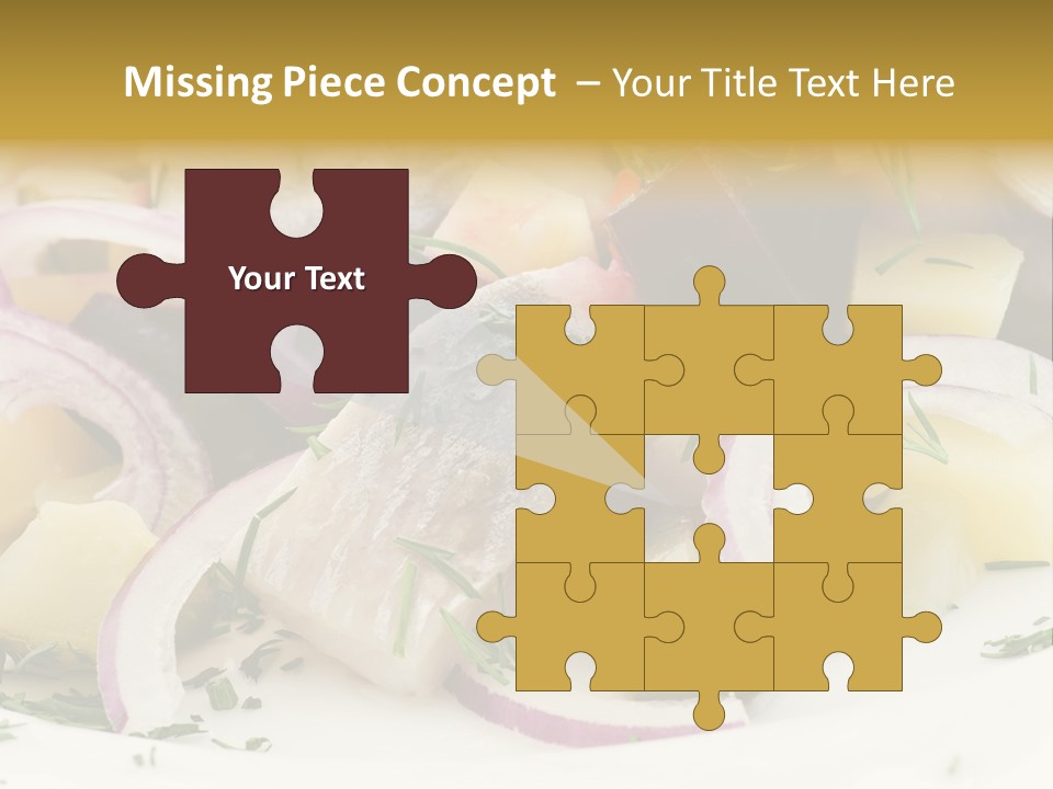 Fillet Close Up White PowerPoint Template