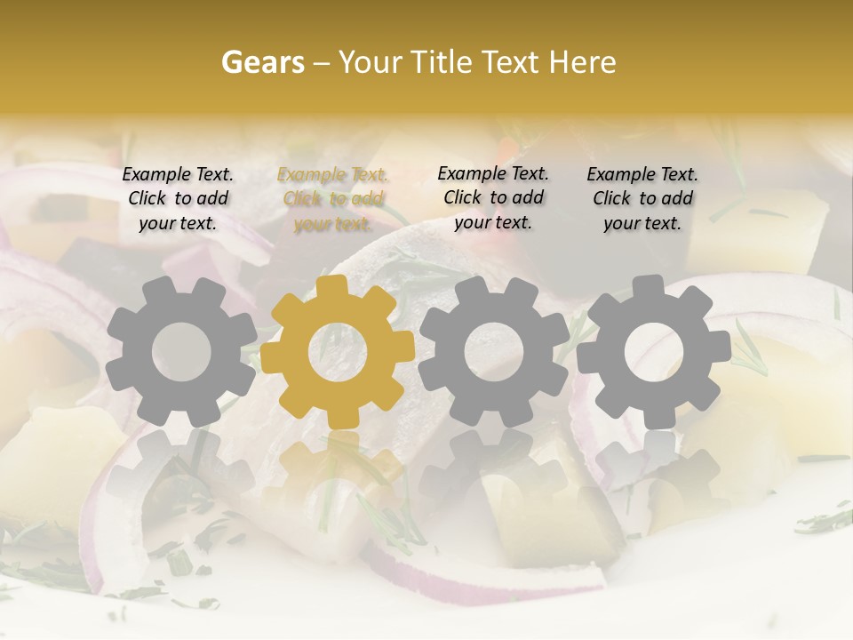 Fillet Close Up White PowerPoint Template