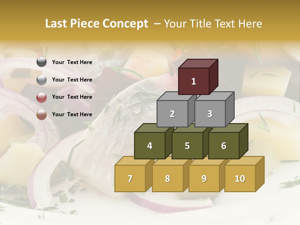 Fillet Close Up White PowerPoint Template