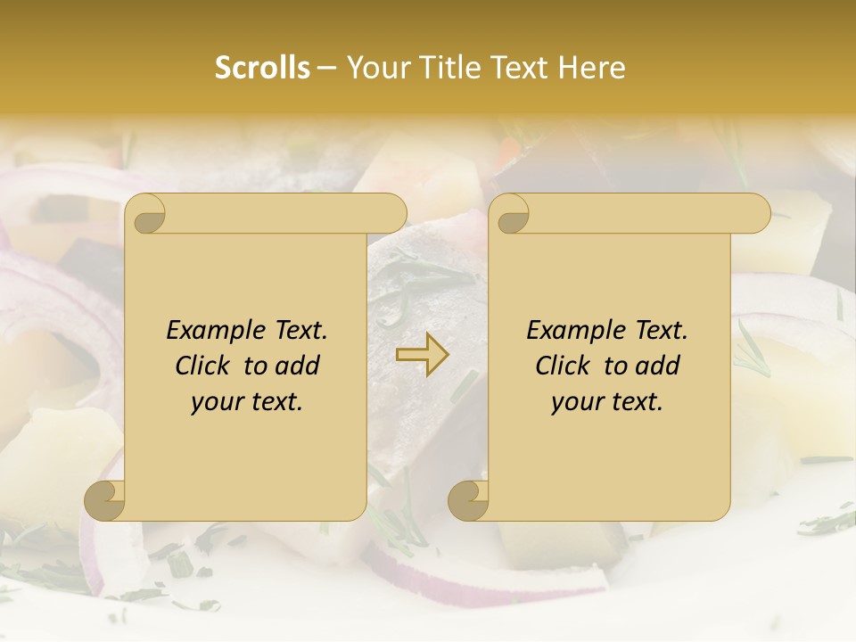 Fillet Close Up White PowerPoint Template