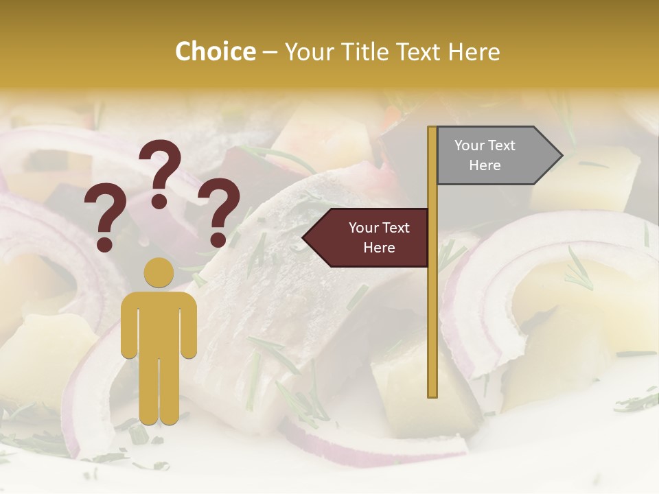 Fillet Close Up White PowerPoint Template