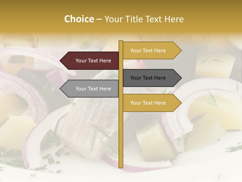 Fillet Close Up White PowerPoint Template