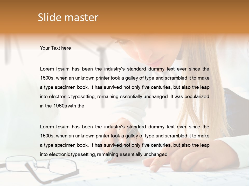 Standard Girl Windmill PowerPoint Template