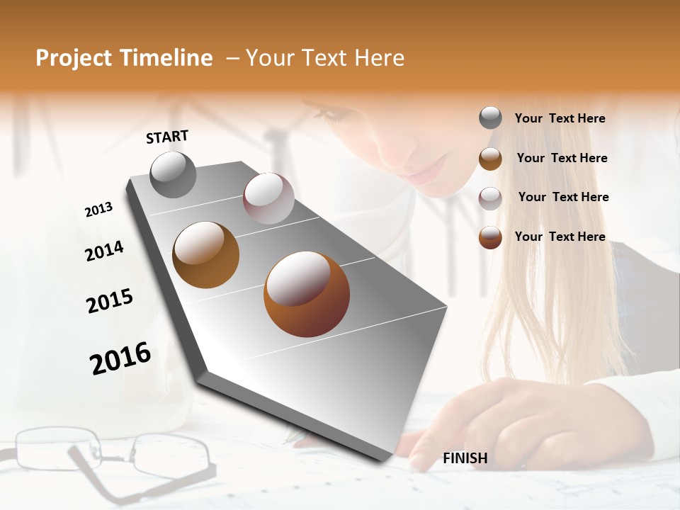 Standard Girl Windmill PowerPoint Template