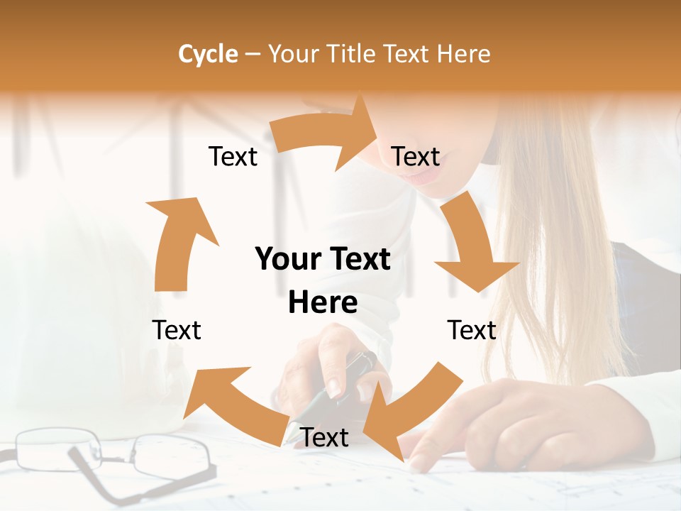 Standard Girl Windmill PowerPoint Template