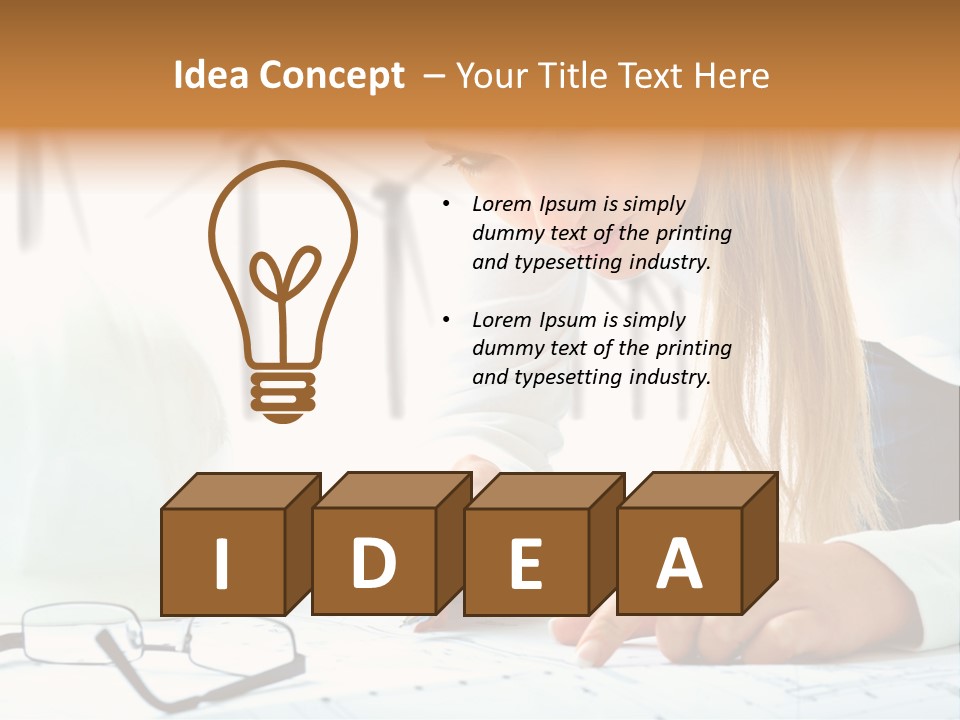 Standard Girl Windmill PowerPoint Template