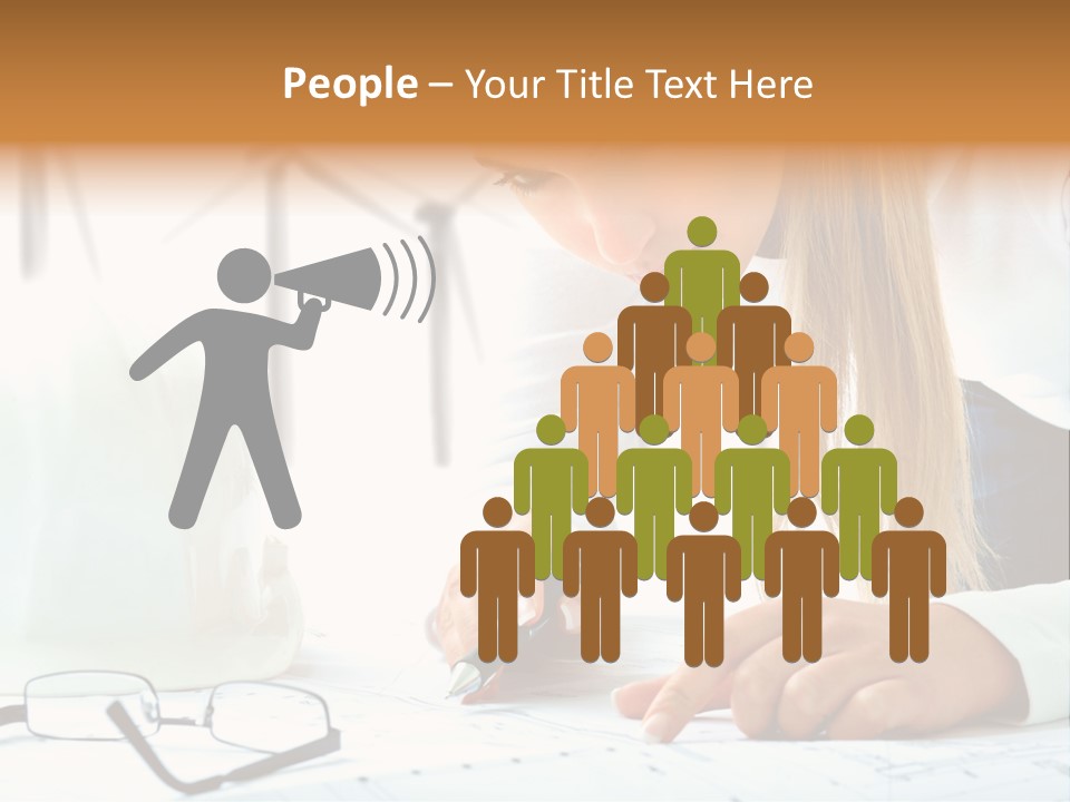 Standard Girl Windmill PowerPoint Template