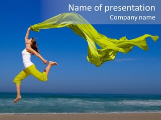 Nature Happy Beach PowerPoint Template