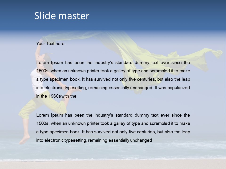 Nature Happy Beach PowerPoint Template