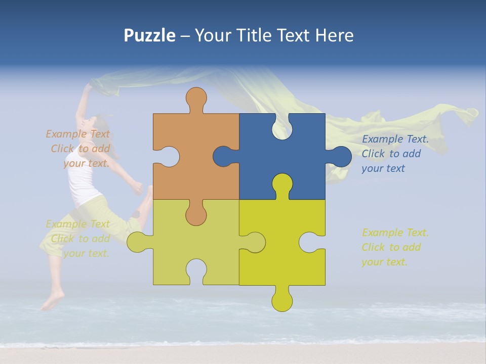 Nature Happy Beach PowerPoint Template