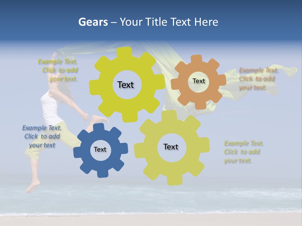 Nature Happy Beach PowerPoint Template