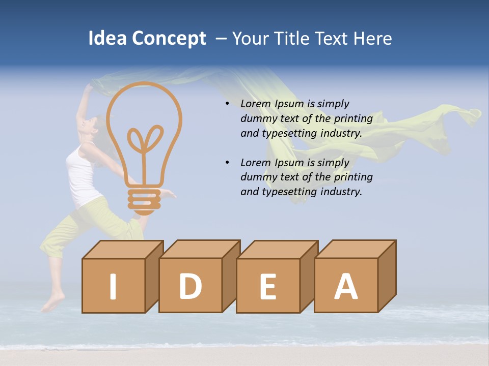 Nature Happy Beach PowerPoint Template