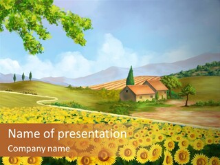 Rural Tuscany House PowerPoint Template