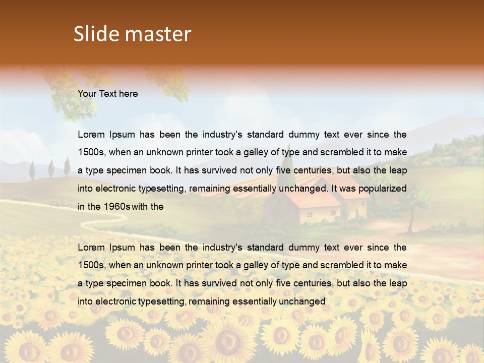 Rural Tuscany House PowerPoint Template