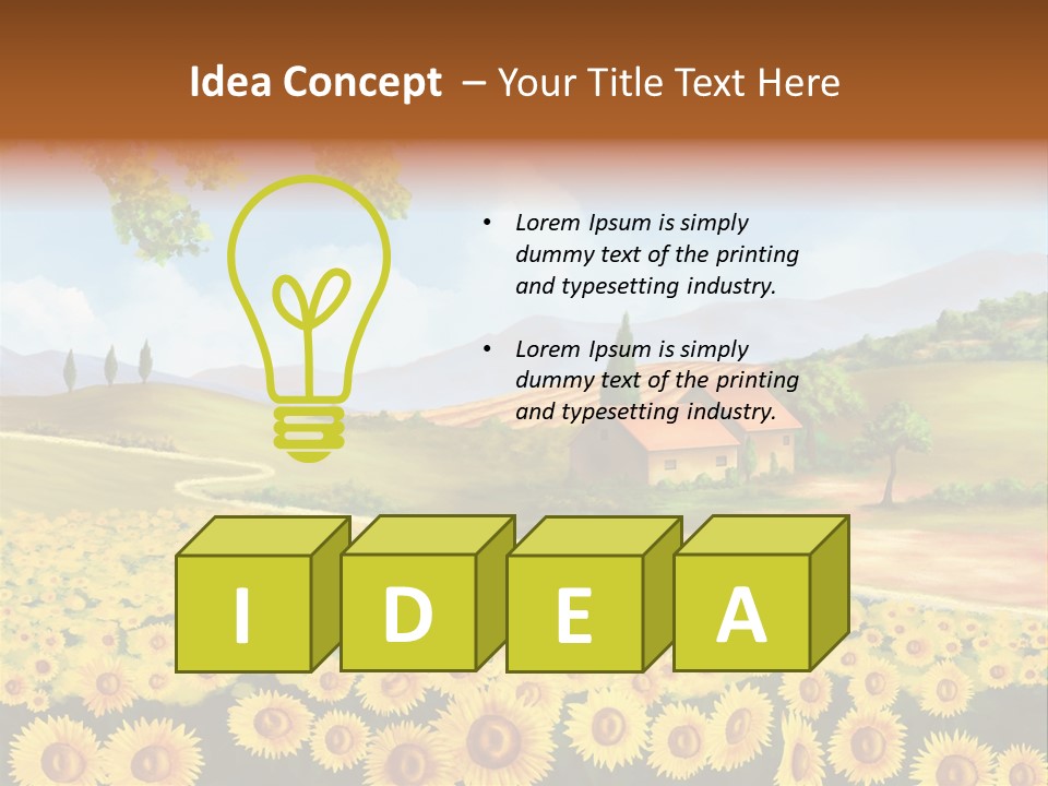 Rural Tuscany House PowerPoint Template