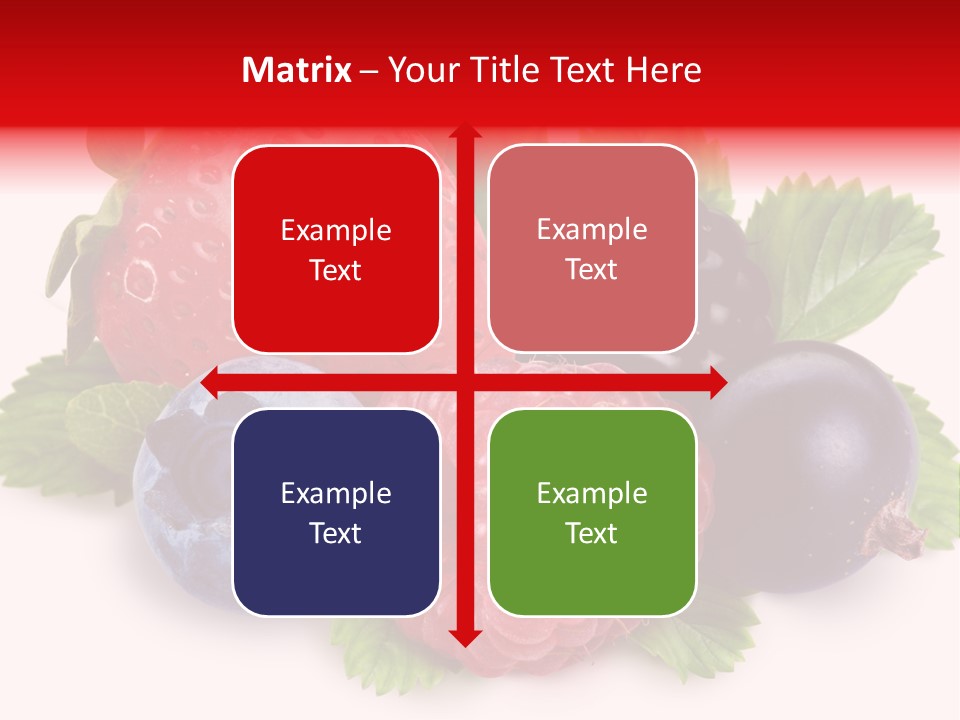 Food Strawberry Mix PowerPoint Template