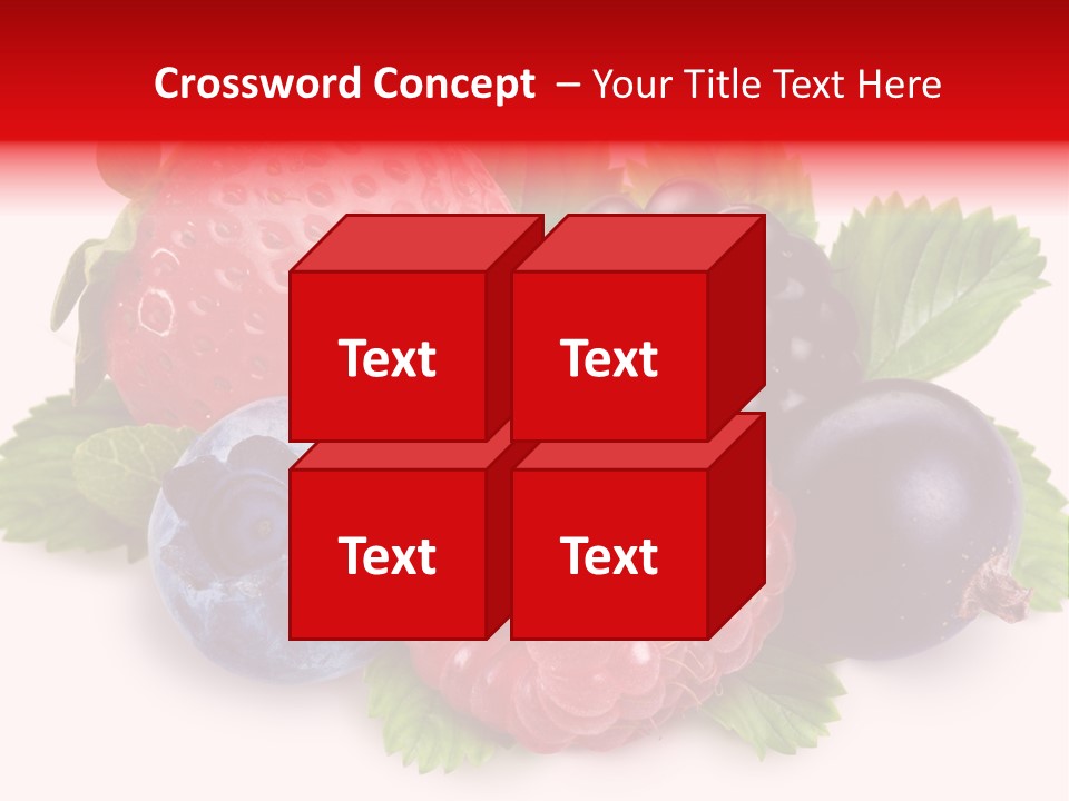 Food Strawberry Mix PowerPoint Template