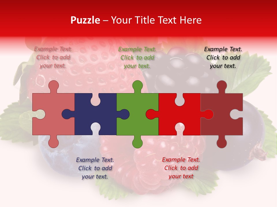 Food Strawberry Mix PowerPoint Template