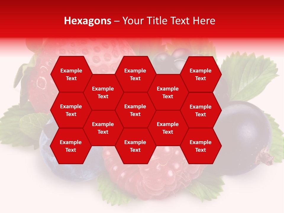 Food Strawberry Mix PowerPoint Template