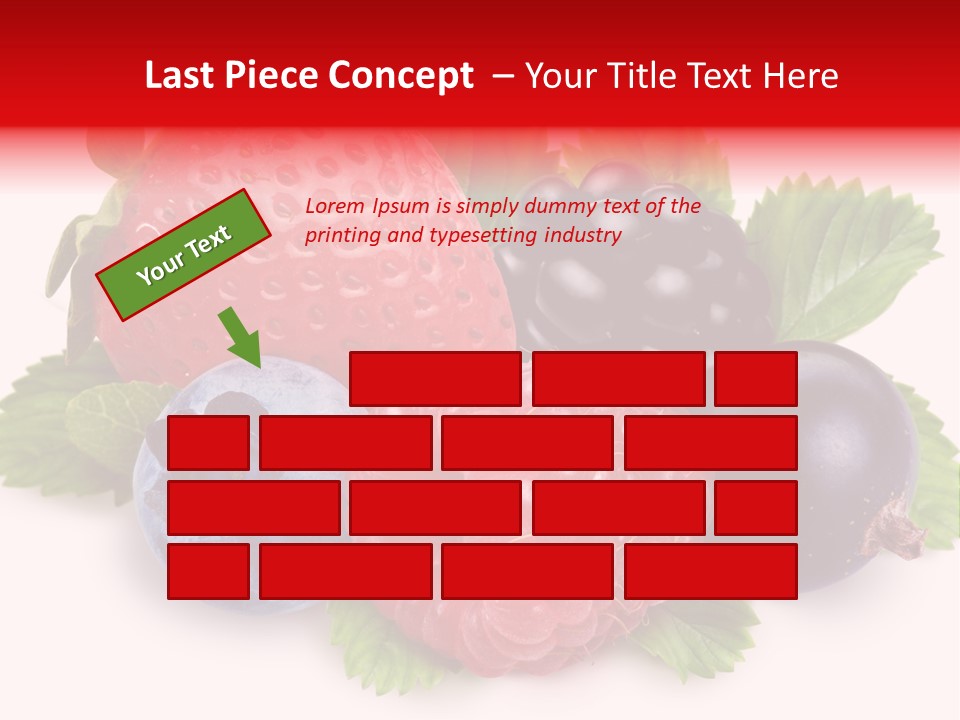 Food Strawberry Mix PowerPoint Template