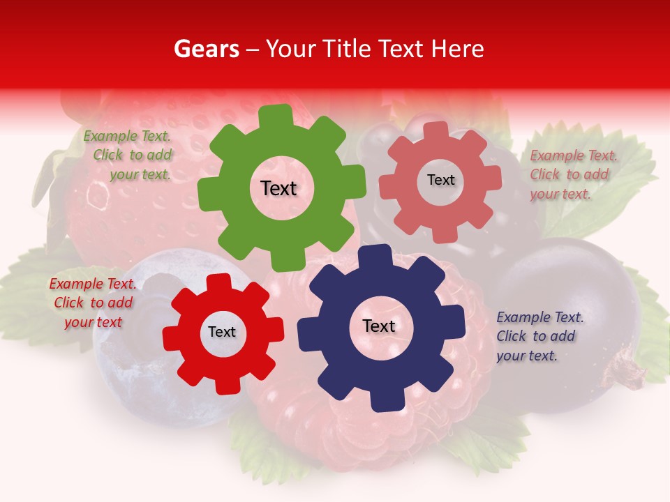 Food Strawberry Mix PowerPoint Template