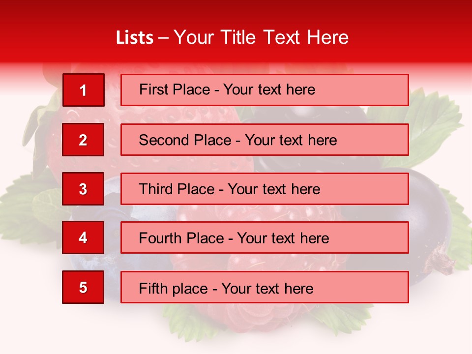 Food Strawberry Mix PowerPoint Template