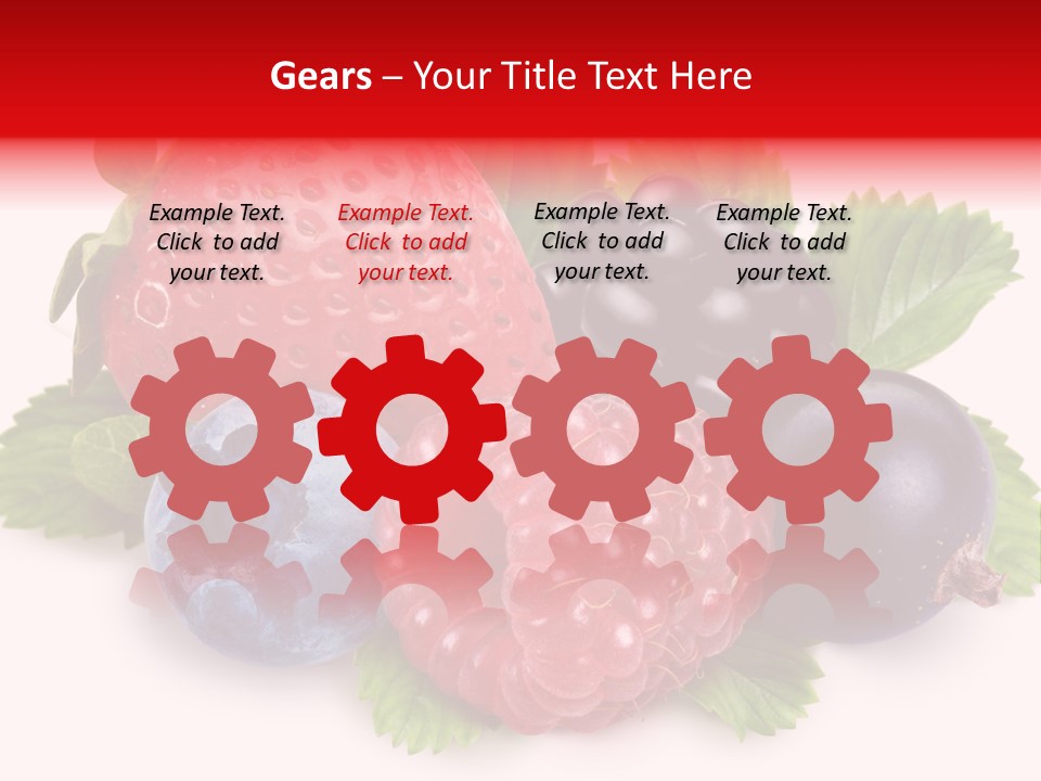 Food Strawberry Mix PowerPoint Template