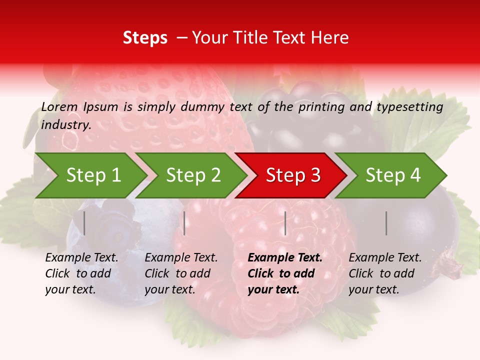 Food Strawberry Mix PowerPoint Template