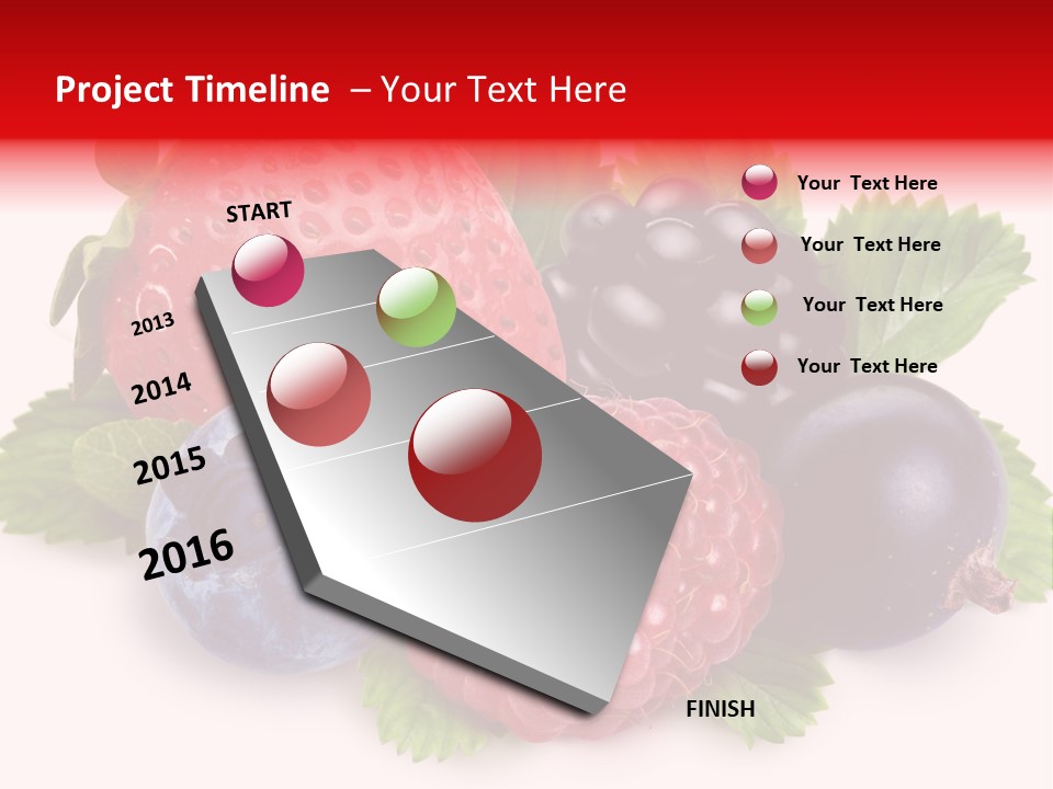 Food Strawberry Mix PowerPoint Template